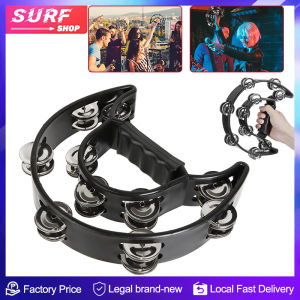 Tambourine Double Row Half Moon Musical Tambourine Plastic Musical Percussion Tambourines