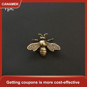 【CANAMEK】 Đồng cổ điển 1 cái 2 cái Mini Bee sưu tập bức tượng nhỏ-làm bằng tay trang trí bàn cổ-Món quà lý tưởng cho nhà sưu tập văn phòng