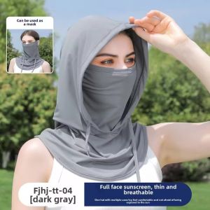 ครีมกันแดดผ้าคลุมหน้าสไตล์เปิดตาหมวกกันแดดคลุมเสื้อฮูดดี้คอปกทุกส่วนระบายอากาศได้ดีป้องกันรังสียูวีสำหรับกลางแจ้งฤดูร้อนขี่จักรยานตกปลาปีนเขา