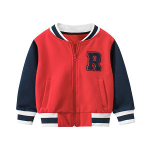 Rolanko 1-9 Years Kids Baseball Jacket School Boys Coat Fall Winter Fleece Girls Windbreaker Vintage Outerwear