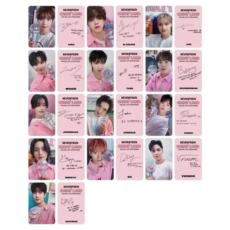Seventeen Carat Land Photo Cards Seventeen Light Stick Photo Cards