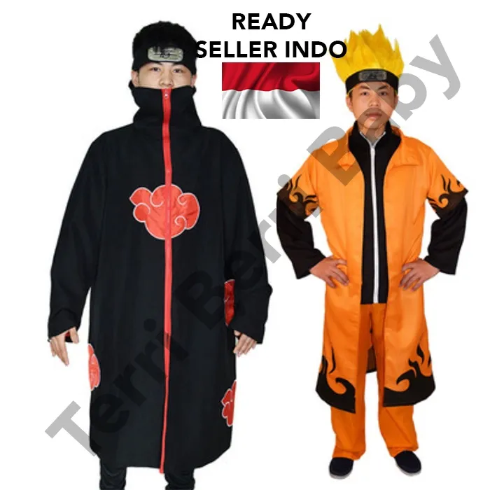 jubah cosplay anime Naruto hokage yondaime akatsuki jubah naruto