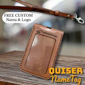 Name Tag Kulit Aslii - ID Card Magnet Custom Nama & Logo Kulit Aslii Quiser Nametag