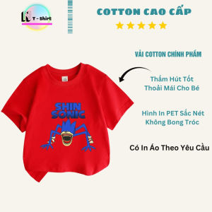 Áo thun cho bé trai bé gái in hình SHIN SONIC Chất liệu cotton chính phẩm mềm mịn thoáng thoáng mát 03