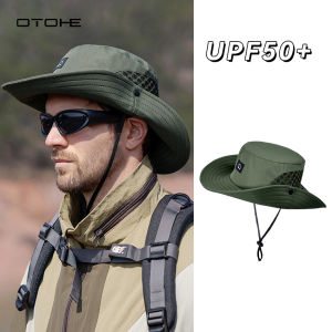 OTOHE หมวกปีนหมวกกลางแจ้งหมวกหมวกชาวประมงหมวกไต่เขาแห้งเร็วฝาปิดระบายอากาศได้ใช้ได้ทั้งชายและหญิงหมวกป้องกันแสงแดดหมวกหน้าร้อนปีกกว้างปีนเขาหมวกบังแดด