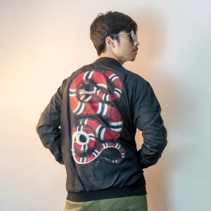Jaket Bomber Distro Taslan Pria/Wanita | Motif - Snakes
