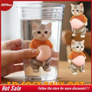 【COD】🔥🔥🔥 Cat 3D Belly Stickers Soft Silicone For Phone Case Car Decoration Childrens Birthday Party Favor Festival Supplies Accessories