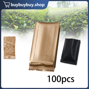 100Pcs Tea Package Pouch Aluminium Foil Heat Seal Vacuum Food Package Pouch With Dent Tear-off