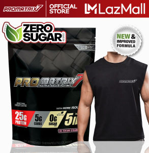 Promatrix7 whey protein blend 5lbs strawberry with Dri-Fit Black sando