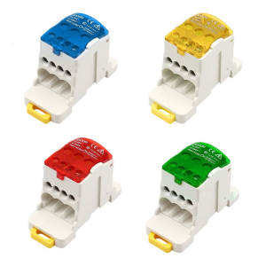Nhiều Đầu ra điện Thùng Din Rail 8 thiết bị đầu cuối cổng Brass địa chỉ liên lạc mạnh mẽ Vỏ bằng nhựa sử dụng thường nhật