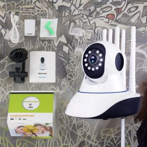 CCTV OUTDOOR FULL COLOR WIFI PEMANTAUAN KAMERA WIFI PEMANTAUAN PONSEL NIRKABEL JARINGAN CERDAS TINGGI -DEFINISI KAMERA ROTASI 360 DERAJAT