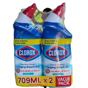 น้ำยาล้างห้องน้ำ ฆ่าเชื้อโรค 99.9% 709 mlClorox Liquid Toilet Bowl Cleaner with Bleach Remove Germs 709 ml Clorox