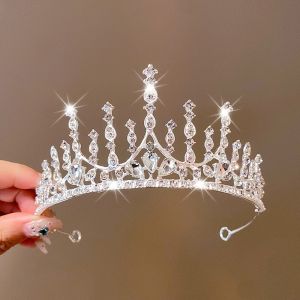 Childrens Crown Tiara Little Princess Crown Birthday Headband Crystal hair accessory for girls birthday gift