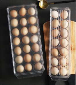 14/18/21 Grid Clear Egg Fridge Organizer Stackable Refrigerator Food Storage Box Eggs Holder Kitchen Holder