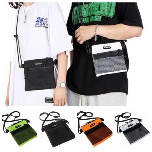 DINAH ตัวอักษรสำหรับเด็ก กระเป๋าข้อความเล็กฟอร์ด จุได้มาก สไตล์อิน กระเป๋าสะพายไหล่ตาข่าย ง่ายๆ กระเป๋า Crossbody กระเป๋าโทรศัพท์เรียบง่าย กิจกรรมกลางแจ้งกลางแจ้ง