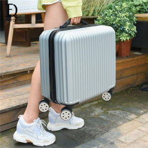 QFDI ใหม่กระเป๋าเดินทางแฟชั่นกระเป๋าเดินทาง(18นิ้ว)มินิกรณีรถเข็นกรณีขึ้นเครื่อง กระเป๋าเดินทาง กระเป๋าเดินทางล้อลาก กระเป๋าท่องเที่ยว