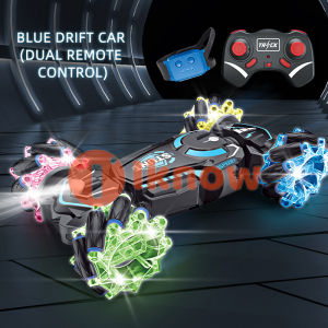 Gesture sensing drift stunt remote control car off-road climbing light music remote control racing car childrens toy remote control car