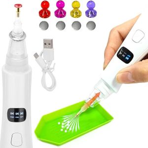 538TD Adjustable Suction Mode Automatic Diamond Painting Pen Wireless Portable Diamond Painting Pen Kits Handcraft Practical Diamond Paint Suction Device Diamond Painting Tool