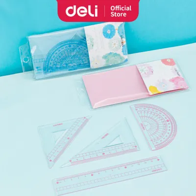Deli Penggaris Set Sekolah anti gores 530 gram 9596