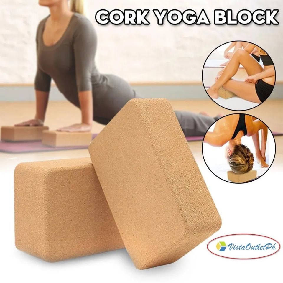 1PC Cork Yoga Block Non-toxic Sweat-absorbing Fitness Cork Yoga Block