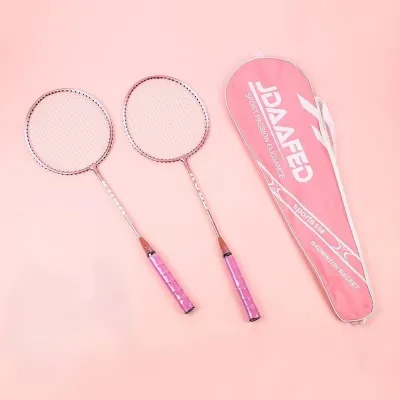 2PCS Badminton Racket Childrens Carbon Firber Training Competition Adult Aluminum Alloy Frame Durable Racket