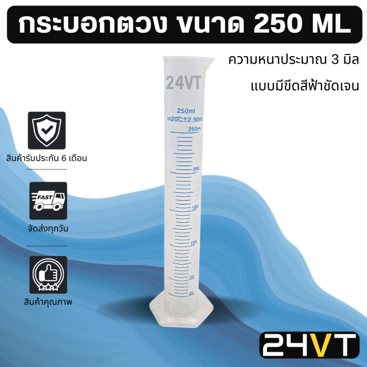 กระบอกตวงน้ำมันคอมแอร์รถยนต์ 250ML พลาสติกเกรดโรงพยาบาล