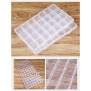28 Grids Plastic Storage Box Compartment Container for Beads Earring Box for Ring-Earring Necklace Crafts