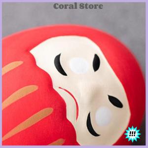 【Coral】💖【HOT SALE】🎈🎈 รูปปั้นดารุมะเซรามิกญี่ปุ่นแก้วน้ำดารุมะงานฝีมือโชคดีของตกแต่งภูมิทัศน์ตุ๊กตาดารุมะของขวัญตกแต่งบ้าน