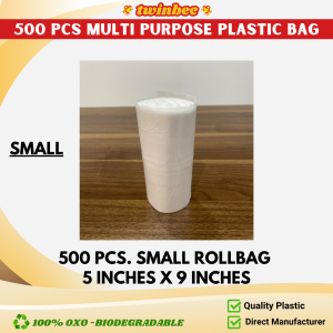 500 Pcs Plastic Roll Bags Multipurpose Transparent bags (take out bag softdrinks bag tubig bag)