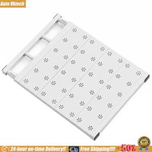 [Auto Vktech] Closet Tension Shelf & Rod Expandable Storage Rack Extendable Closet Shelf for Cabinet Wardrobe Cupboard Kitchen Bathroom