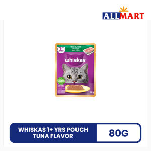 Whiskas 1+ Yrs Pouch Tuna Flavor 80g - AllMart Online Grocery