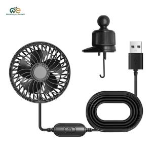 USB Powered Portable Fan Vent Clip Vehicle Fan 3 Speeds Quiet Brushless Motor 360 Rotatable for Sedan SUV RV Pickup Truck Van [Winnereco Lifestyle]