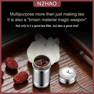 N2HAO  Trà lọc trà thép không gỉ trà Infuser trà lá gia vị gia vị Bóng Lọc ấm trà lưới tốt lọc cà phê teaware