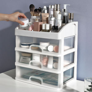 JustLiving Cosmetic Organizer Storage Display Make Up Rack Beauty Care Holder Rack Clear Cosmetic Drawers Jewelry Makeup Storage Display Organizer Box