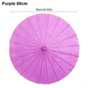 MYTHIS 1Pcs Colored Paper Umbrella Long-handle 20/30/40/60cm Photography Prop  Blank Painting Supplies for Baby Shower Anniversary Wedding Birthday