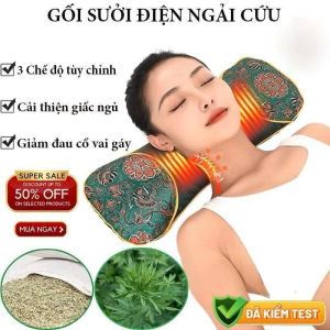 Gối Điện Ngải Cứu Thảo Dược Làm Nóng Massage – Xua Tan Đau Mỏi Vai Gáy Cực Nhanh