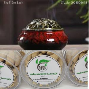 Combo Nụ Trầm Hương Sạch Hùng Dung +  Tặng Lư Sứ Xông Trầm Cao Cấp xông nhà thu hút vượng khí thanh lọc không gian an yên