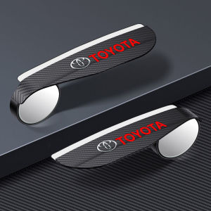Car rearview mirror carbon fiber rain eyebrow small round mirror blind spot mirror suitable for Toyota Camry Corolla  Avanza Vios Yaris Hiace cars