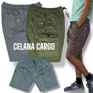 CELANA PENDEK CARGO PRIA BAHAN TWILL DISTRO SHORT