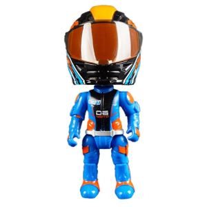 BEIBEI ฟิกเกอร์แอคชั่น ตุ๊กตาขี่รถจักรยานยนต์จำลอง แขนขาขยับได้ หมวกกันน็อคผิดรูป โมเดลหุ่นขยับได้ รูปแบบที่สวยงาม โลหะผสมอัลลอยด์ ของเล่นมอเตอร์ไซค์แปลงร่างได้ เครื่องประดับเดสก์ท็อป