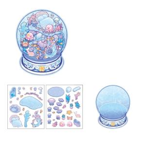 125x150mm Paradisiacal Sticker For Children Creative With Secret Forcing house Designs And Durability Paper Backing