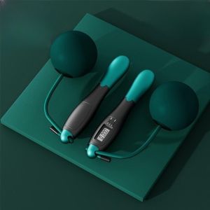 Guoftstars เชือกกระโดดไร้สายพร้อมลูกบอลขนาดใหญ่ กระโดดเชือกพร้อมเคาน์เตอร์แคลอรี่ สําหรับฟิตเนสกีฬา ฝึกเพาะกาย โรงยิม