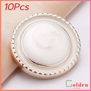 Golden ปุ่มดอกไม้ กระดุมมุก แฮนด์เมด 1ถุง 10pcs งาน DIY อุปกรณ์ซ้อมแซมเสื้อ สําหรับตกแต่งเสื้อผ้า button