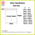 100pieces - Plastic Zipper Bag / Zip Lock Bag / Zip Bag / Transparent Packaging Plastic Bag with Sealable Zipper Zip Lock / RED LINE( many SIZES AVAIALBLE ). 
