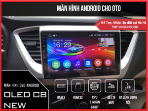 Màn hình DVD android OLED C8 New Ram 3GB Rom 32gb 8 Core HUYNDAI KONA 2017-19 Dvd android OLED C8 hình ảnh sắc nét âm thanh chân thực màn hình oled cho ô tô giá rẻ chất lượng UY TÍNTẶNG KÈM VIETMAP S2 BẢO HÀNH 12 THÁNG