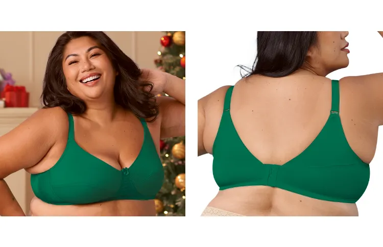 Avenue Body  Women's Plus Size Print Back Smoother Bra - Navy