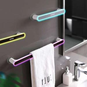 LODER ECOCO Towel Rack Free Punch Toilet Simple Bathroom Creative Bath Towel Rack Wall Hanging Decoration Shelf Wall-Mount
