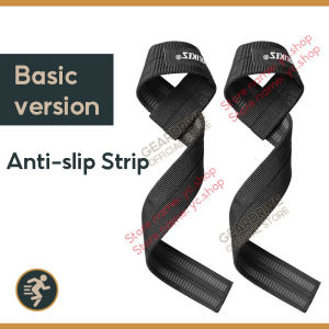 GEARDRIVE 2 Pieces Adjustable Silicone Anti Skid Fitness Dumbbell Training Cotton Weight Lifting Straps Wrist Support Strap Brace