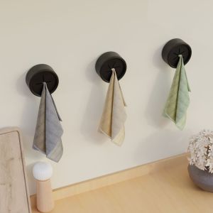 ตะขอแขวนผ้าขนาดเล็กที่สร้างสรรค์ แข็งแรง ติดผนังในครัว ไม่ต้องเจาะ ไม่ทิ้งร่องรอย ตะขอเหนียว คลิปผ้าเช็ดตัว ที่แขวนผ้า