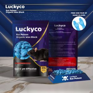 Racun Tikus GANAS AMPUH LUCKYCO Original USA FORMULA Mati Kering Tanpa Bau Bangkai Menyengat 200 Gr